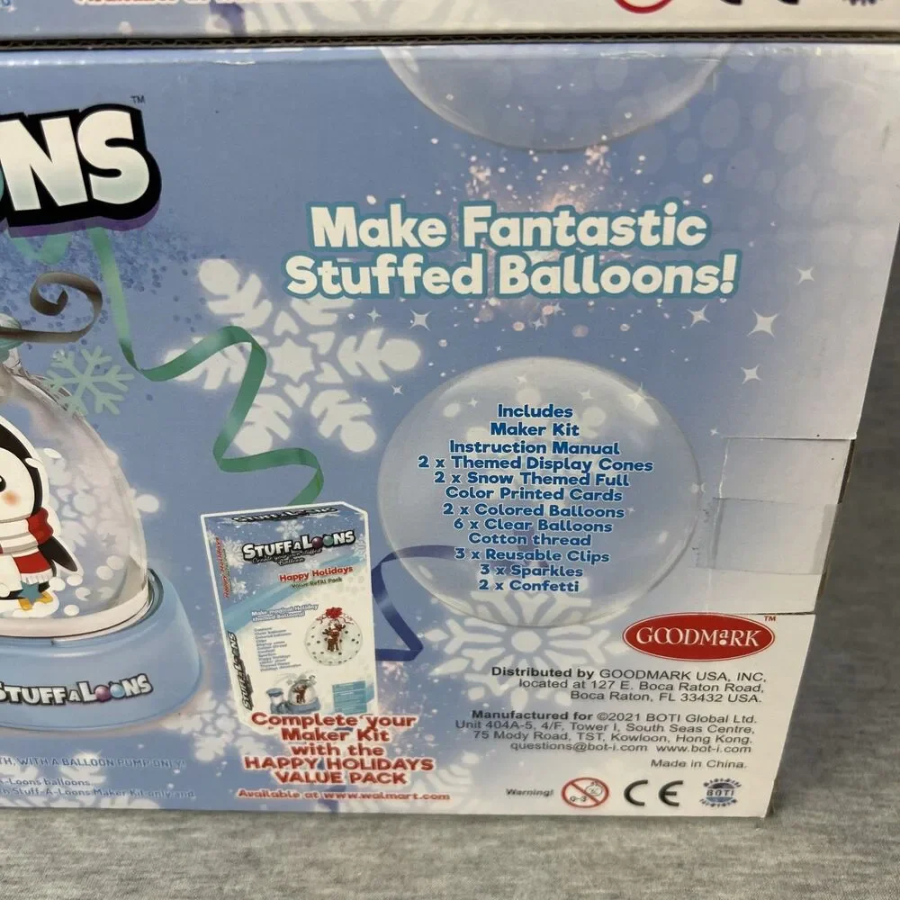 2! - Goodmark Stuffaloons Snow Globe Maker Kit Value Sets Penguin And Snowman!